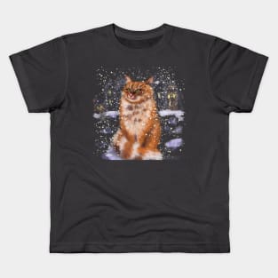 winter cat Kids T-Shirt